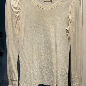 Women's Cream Long Sleeve Top